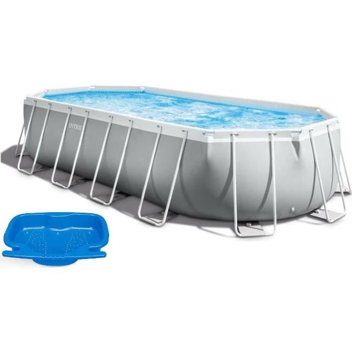 Kit piscine prism frame ovale tubulaire (l)6,10 x (l)3,05 x