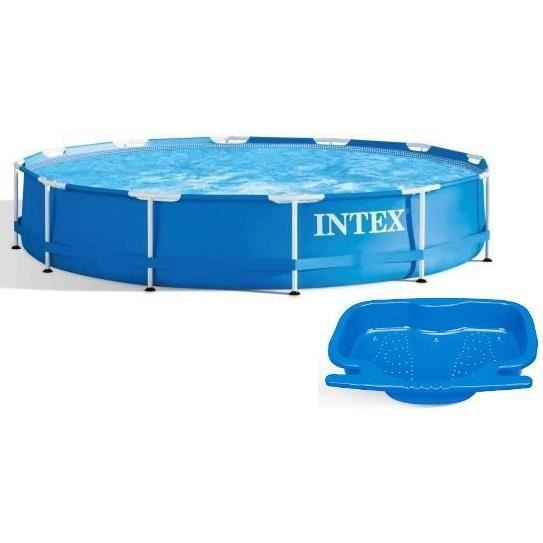 Kit Piscine hors sol tubulaire INTEX Metal Frame 366 x 76 cm Ronde Livrée avec pompe et cartouche 28212NP - vue 3