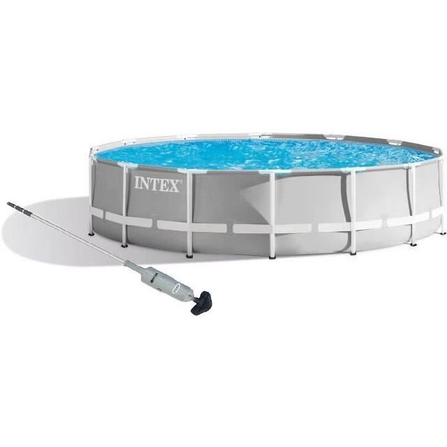 Kit piscine prism frame ronde tubulaire ø 4,27 x 1,07m et Nettoyeur