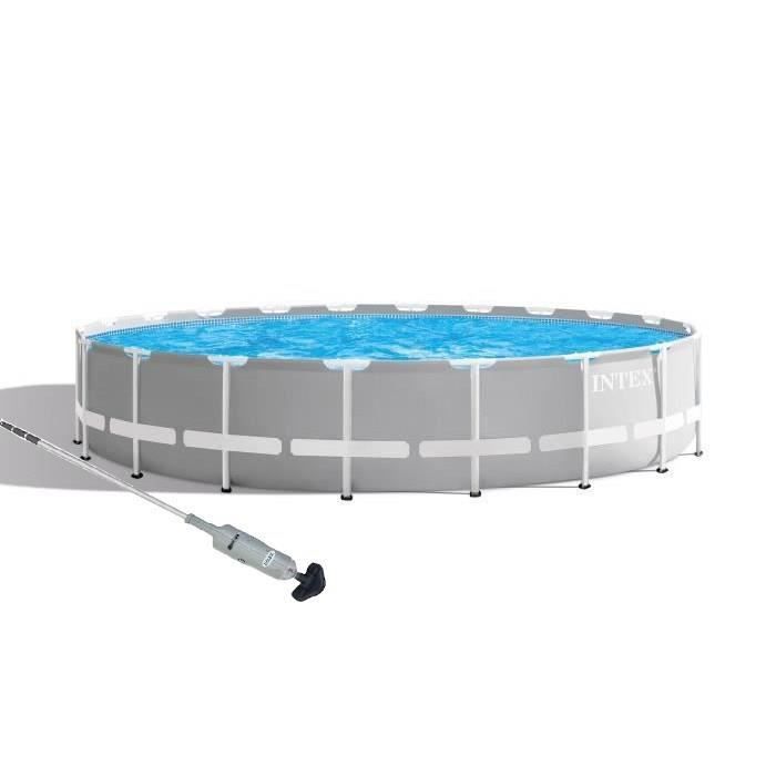 Kit piscine prism frame ronde tubulaire ø 6,10 x 1,32m et Nettoyeur