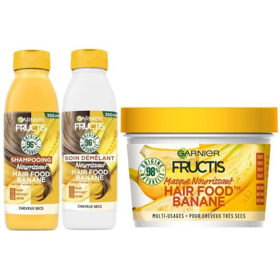 GARNIER Fructis : Ma Routine Nutrition Cheveux Complète Hair Food Banane