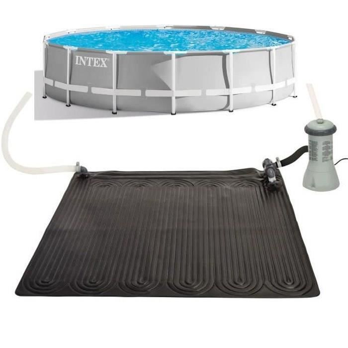 Kit piscine prism frame ronde tubulaire (ø)4,27 x (l)1,07m et chauffage solaire