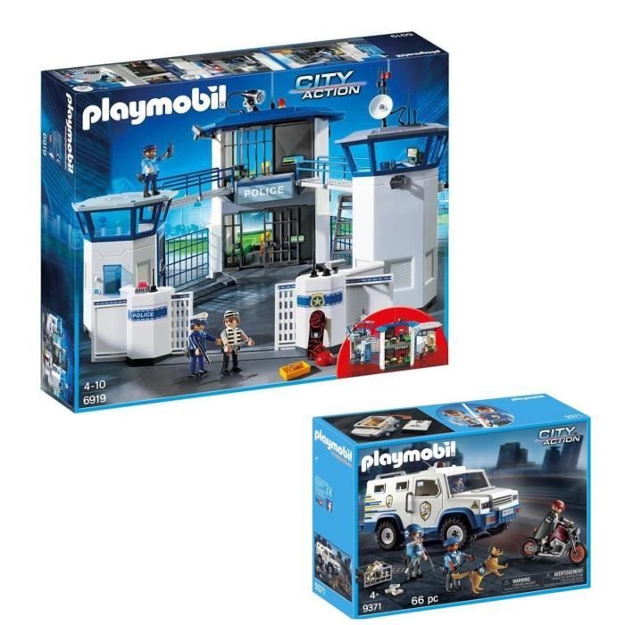 commissariat de police playmobil pas cher