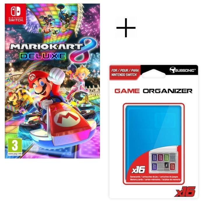 Jeu Switch Mario Kart 8 Deluxe Occasion Mario Kart 8 Deluxe Jeu Switch + Boitier de rangement pour jeux et pour carte SD - Achat / Vente