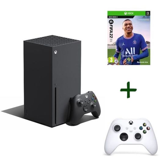 Pack Xbox : Console Xbox Series X - 1To +FIFA 22 Jeu Xbox Series X + Manette Xbox Series sans fil – Robot White – Blanc