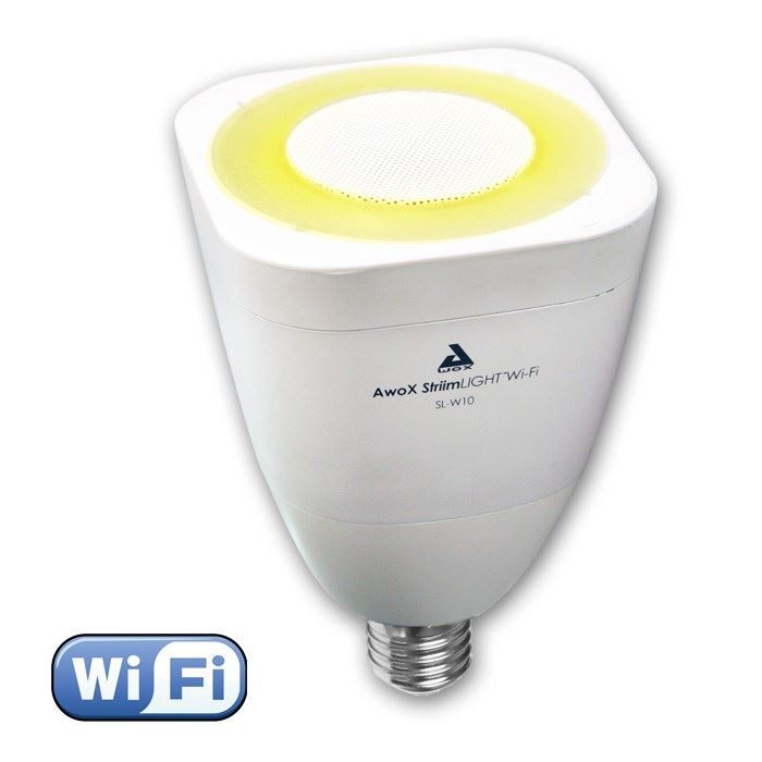 AWOX LIGHT Ampoule LED E27 WiFi son et lumière avec enceinte intégrée