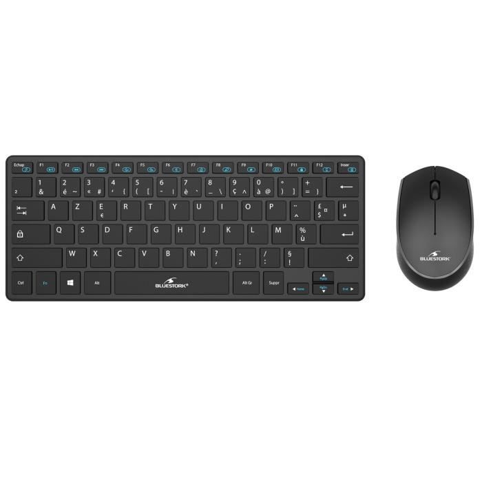 Pack Clavier et Souris sans Fil - Clics Silencieux - Ultra Slim  Rechargeable - AZERTY FR