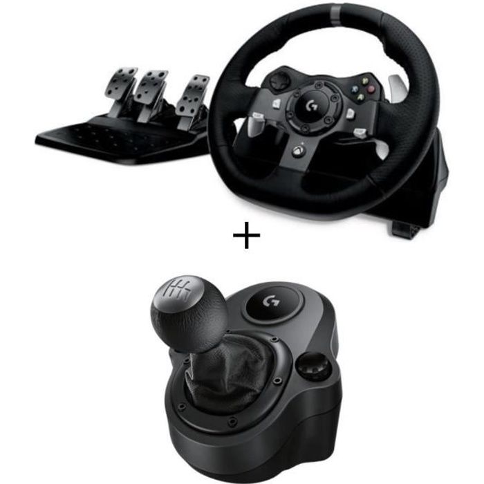 Pack Logitech Volant de Course G920 Driving Force - Xbox One et PC + Levier  de Vitesse Driving Force Shifter - Cdiscount Informatique