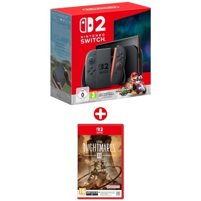 Pack Nintendo : Console Nintendo Switch 2 + Mario Kart World (Code) + Little Nightmares III