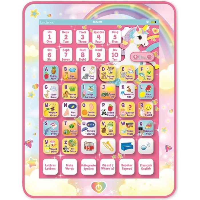Lexibook Tablette Educative Licorne Bilingue