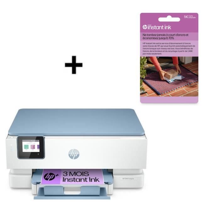 Imprimante tout-en-un HP Envy Inspire 7221e jet d'encre couleur + Carte Instant Ink