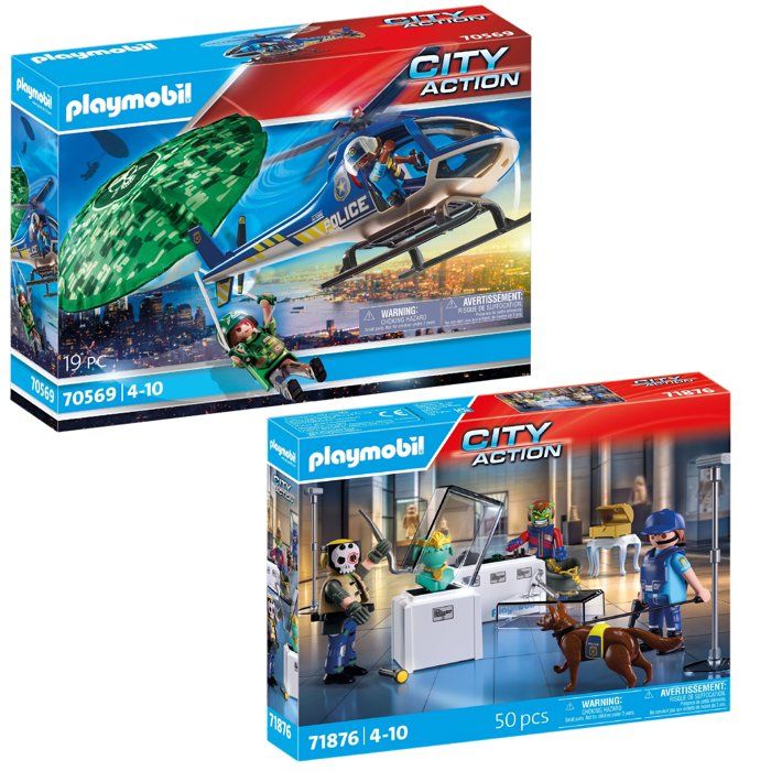 Playmobil Hélicoptère de police et parachutiste 70569 - vue 7