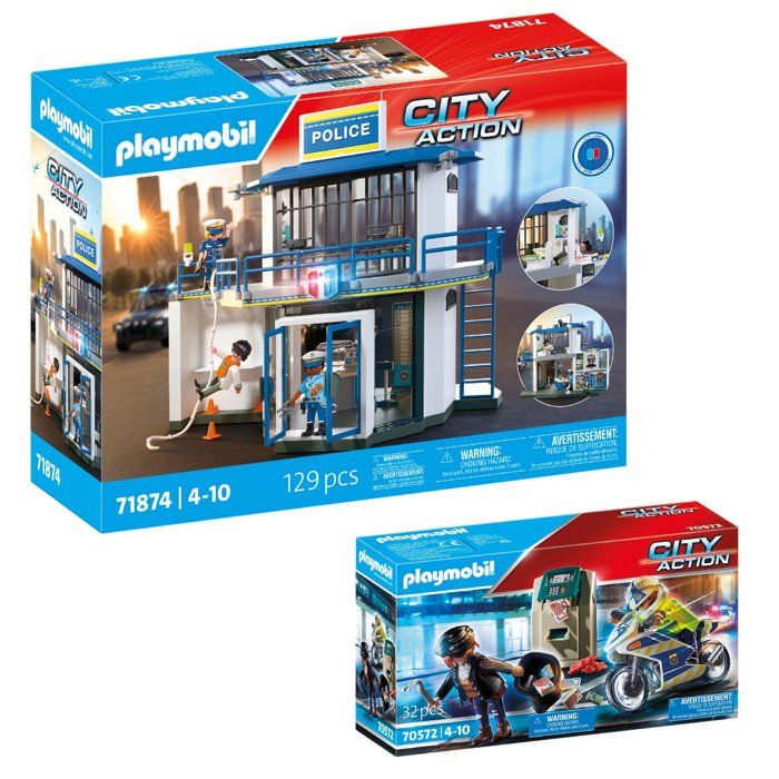 Playmobil City Action Policier avec moto et voleur 70572 - vue 9