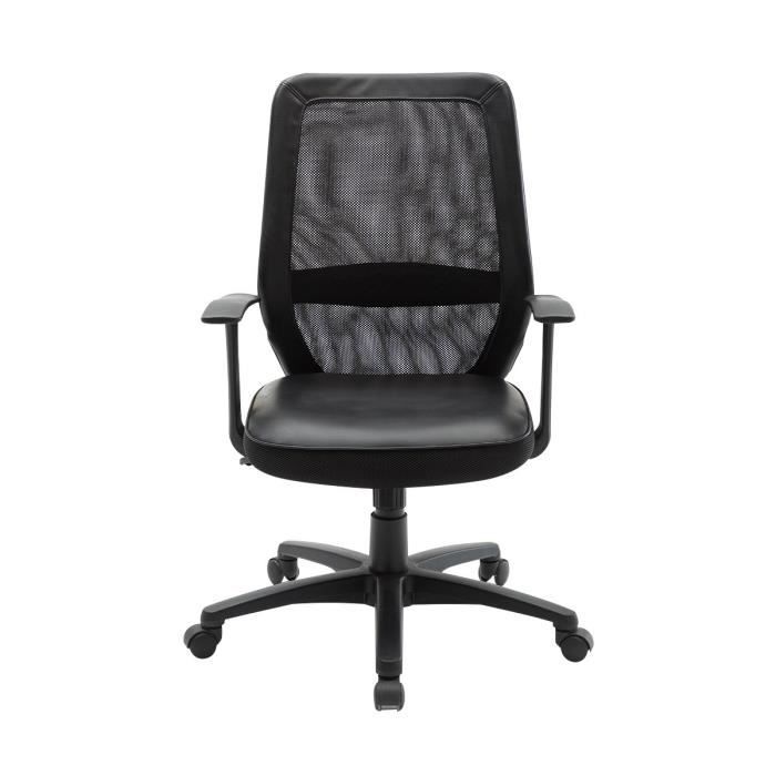 Chaise de bureau pivotante sans accoudoirs revêtement en maille  tissu/textile bordeaux BUR04114