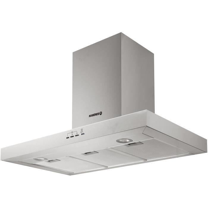Rosieres Rmb9685in 1 Hotte Encastrable Evacuation Recyclage 545m3 H 68 Db 3 Vitesses L90cm Inox Achat Vente Hotte Cdiscount