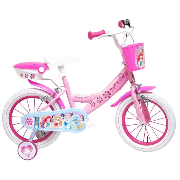 Vélo Enfant 14'' PRINCESS - Rose - Disney Princesses - Pignon Fixe - Freins Caliper