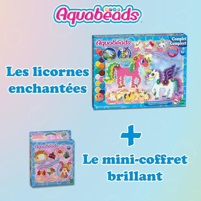 AQUABEADS Kit licorne enchantée + mini coffret brillant OFFERT