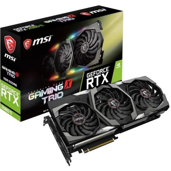 MSI Carte graphique GeForce RTX 2080 Ti GAMING X TRIO - 11 Go