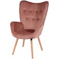 Fauteuil tissu rose
