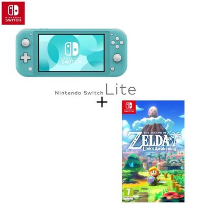 Console Switch Lite Turquoise + Jeu Switch The Legend of Zelda
