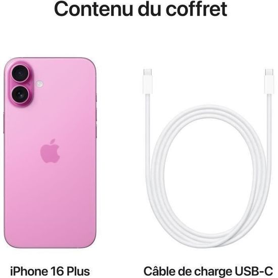 APPLE iPhone 16 Plus 512GB Pink - Cdiscount Téléphonie