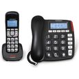 Téléphone Thomson Comby 2 en 1 - Base Filaire + Téléphone Sans Fil - Noir-0