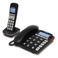 Téléphone Thomson Comby 2 en 1 - Base Filaire + Téléphone Sans Fil - Noir-1