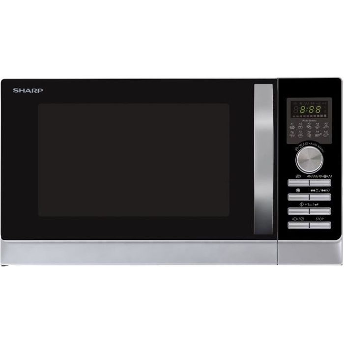 Sharp R843INW 3 in 1 Micro Ondes à Air Chaud Grill et Convection/ 25 / Grill/ 2500 Convection/ 10 Programmes AutomatiquesProgramme Pizza / - vue 2