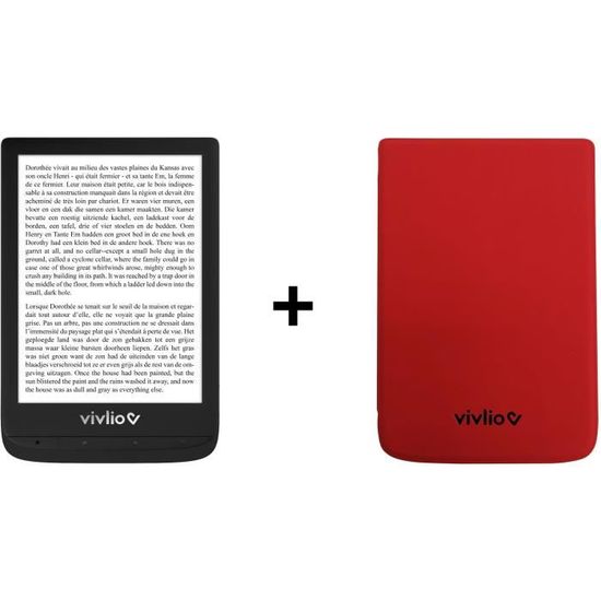 Pack Vivlio Liseuse Numérique Touch Lux 5 Noire + Housse de