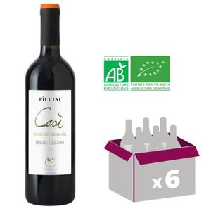 VIN ROUGE COSI PICCINI Toscana Vin d'Italie - Rouge - 75 cl - IGP x 6