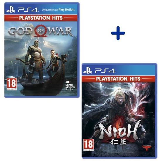 Pack 2 Jeux PS4 PlayStation Hits : God of War + Nioh