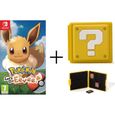Pokémon : Let's go, Evoli + Boîtier pour jeux Switch - Question Block Jaune-0