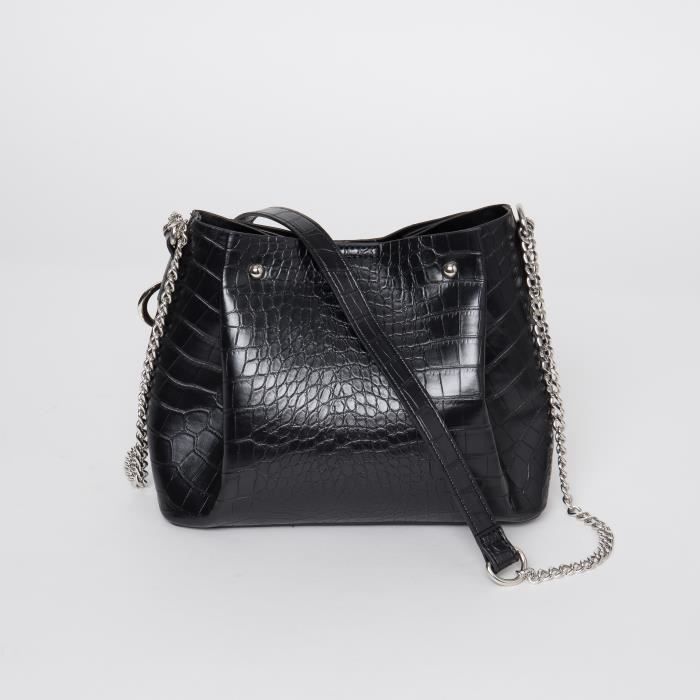 Sac croco hotsell noir femme