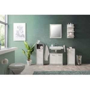 Ensemble Salle de Bain Madeira - Meuble + Étagère + Rangements