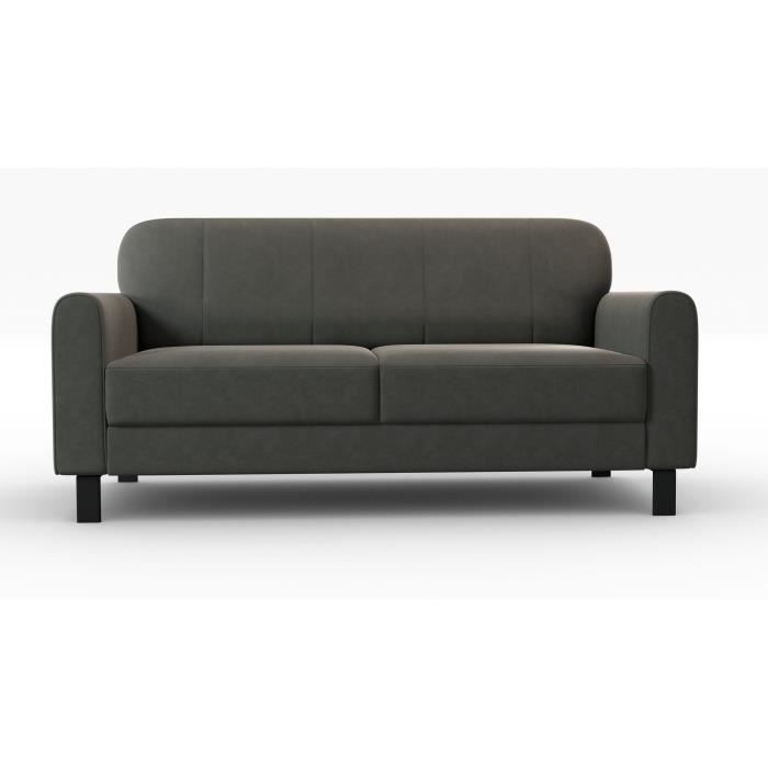 Canape 2 Place Gris Anthracite