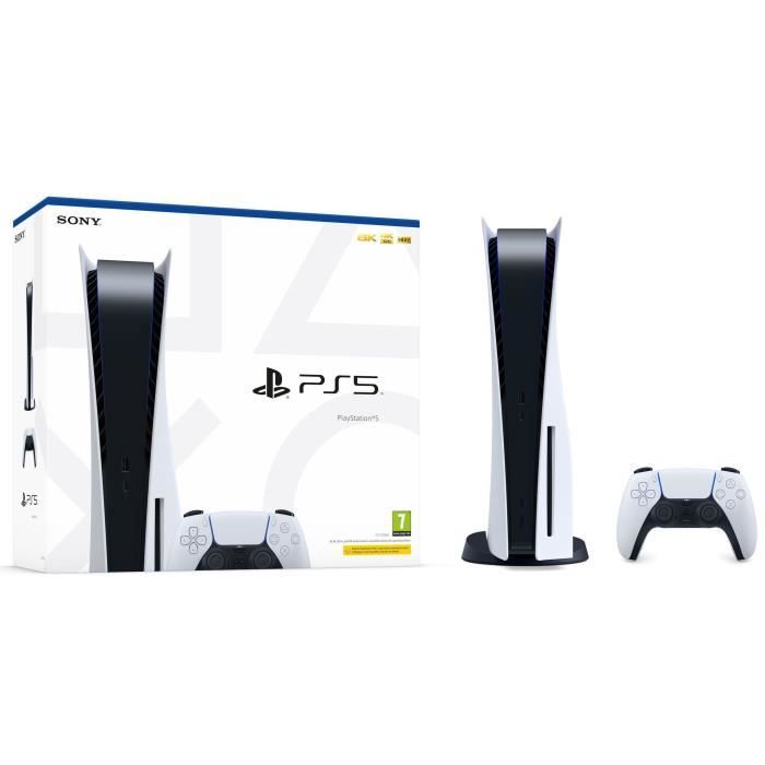 Sony - Pack PS5 - Console Playstation 5 Standard Edition - 3 Jeux et 2  manettes - Jeux et Consoles - Rue du Commerce