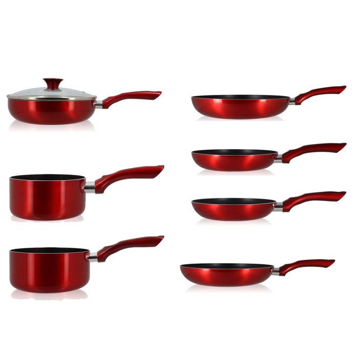 Casserole MENASTYL 14 cm Aluminium Cerise Compatible induction - vue 2