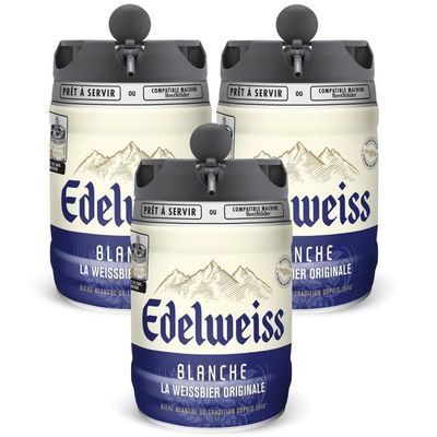 EDELWEISS Bière blanche original fût pression 5% 5l pas cher