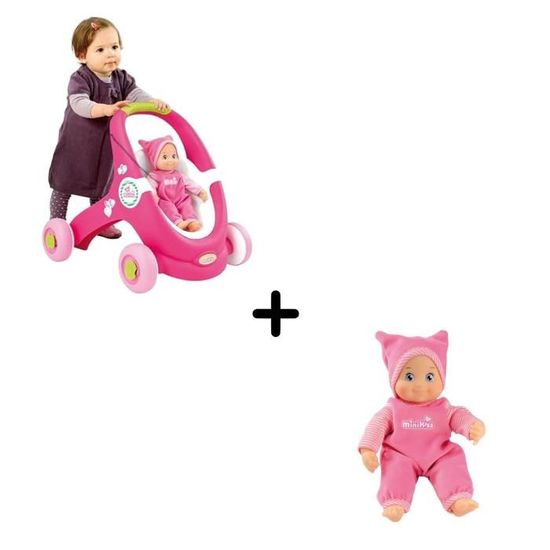 SMOBY Pack Minikiss Poussette Poupon Cdiscount Jeux Jouets