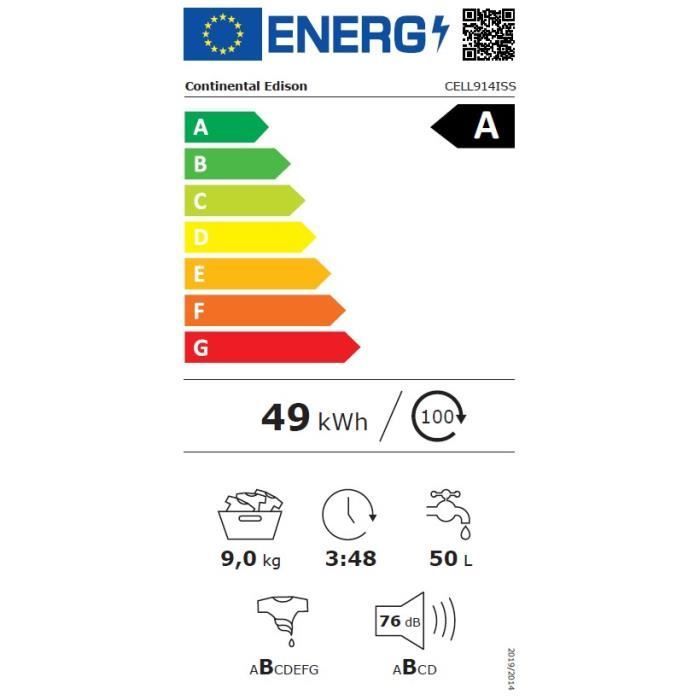 Lave-linge CONTINENTAL EDISON