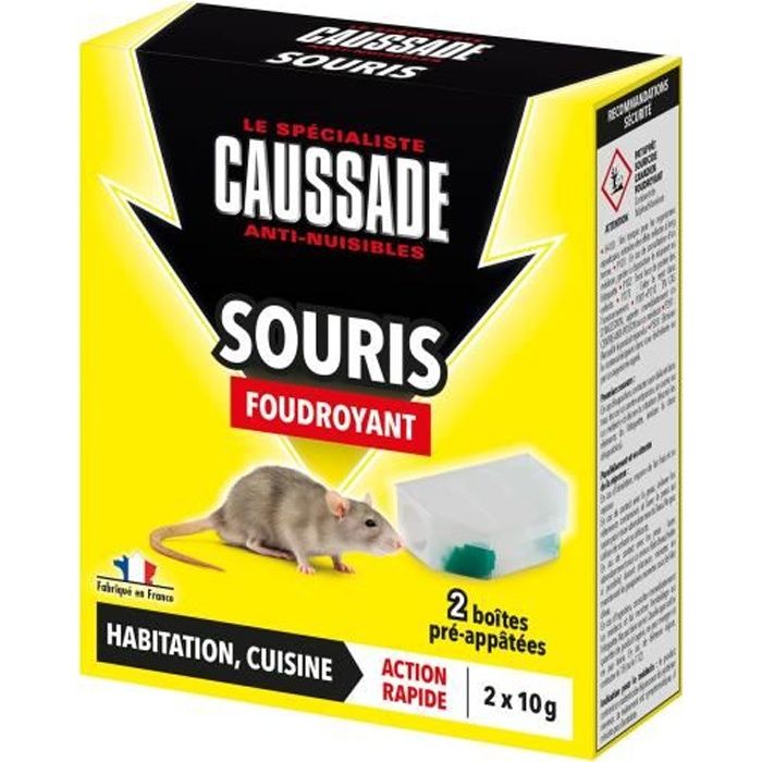 Caussade KIT Rats/Souris Appâts + Boîte Appât