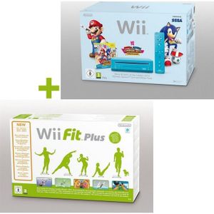 CONSOLE WII Console Wii bleue - Nintendo - Mario & Sonic aux J