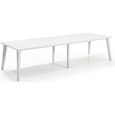 Table de jardin - rectangulaire - blanc - en résine - 8 à 10 personnes - Lima - Allibert by KETER-0