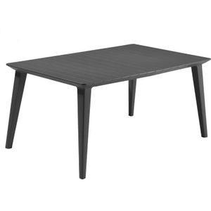 TABLE DE JARDIN  Table de jardin - rectangulaire 160cm - gris graph