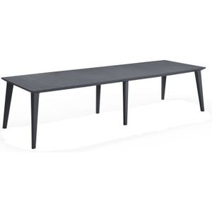 TABLE DE JARDIN  Table de jardin rectangulaire 320 cm Graphite - ALLIBERT BY KETER - 8 à 12 personnes avec allonges - LIMA