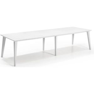 TABLE DE JARDIN  Table de jardin - rectangulaire - blanc - en résin