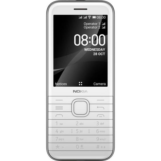 Téléphone mobile - NOKIA - 8000 4G - 2,8" - Blanc - Monobloc