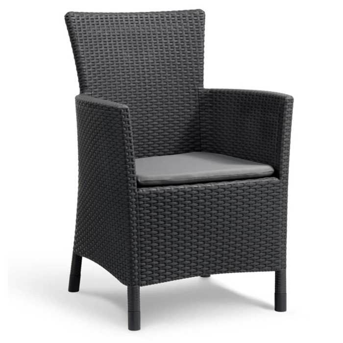 Fauteuil de jardin Allibert by KETER IOWA En résine imitation rotin tressé Coloris : Avec coussin
