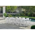 Table de jardin - rectangulaire - blanc - en résine - 8 à 10 personnes - Lima - Allibert by KETER-1