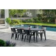 Table de jardin - rectangulaire - gris graphite - en résine - 8 à 10 personnes - Lima - Allibert by KETER-2